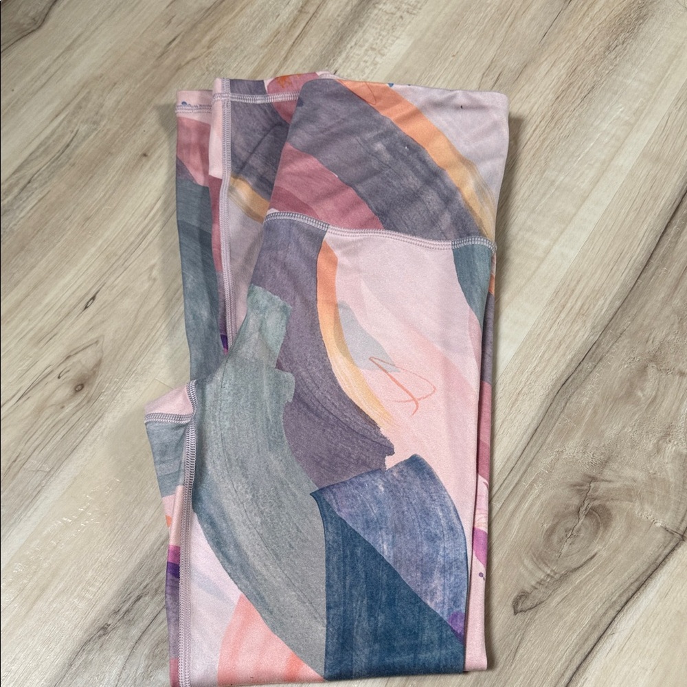 Athleta Women's Abstract Pink and Purple Jeans
